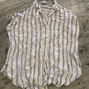 Abercrombie & Fitch blue stripe button down top size XS